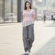 Stylish Letter-Print Matching Set