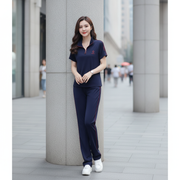 Stylish Embroidered Polo Shirt and Trousers Set