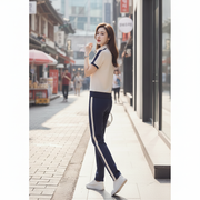 Color-block Short-Sleeve Polo Sports Set