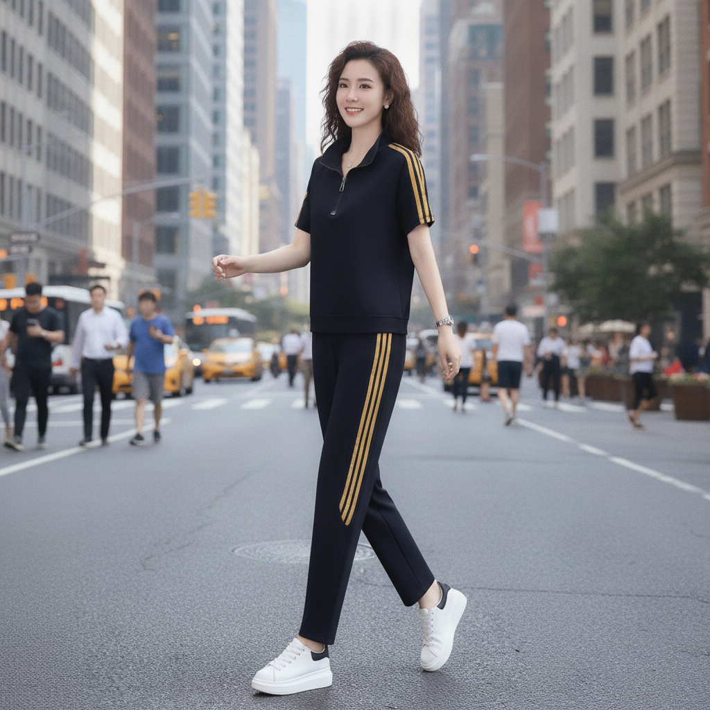 Stylish striped tracksuit