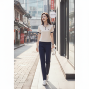 Color-block Short-Sleeve Polo Sports Set