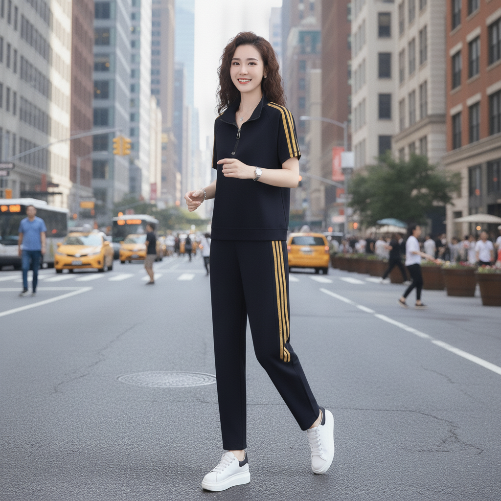 Stylish striped tracksuit