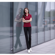 Stylish Embroidered Polo Shirt and Trousers Set