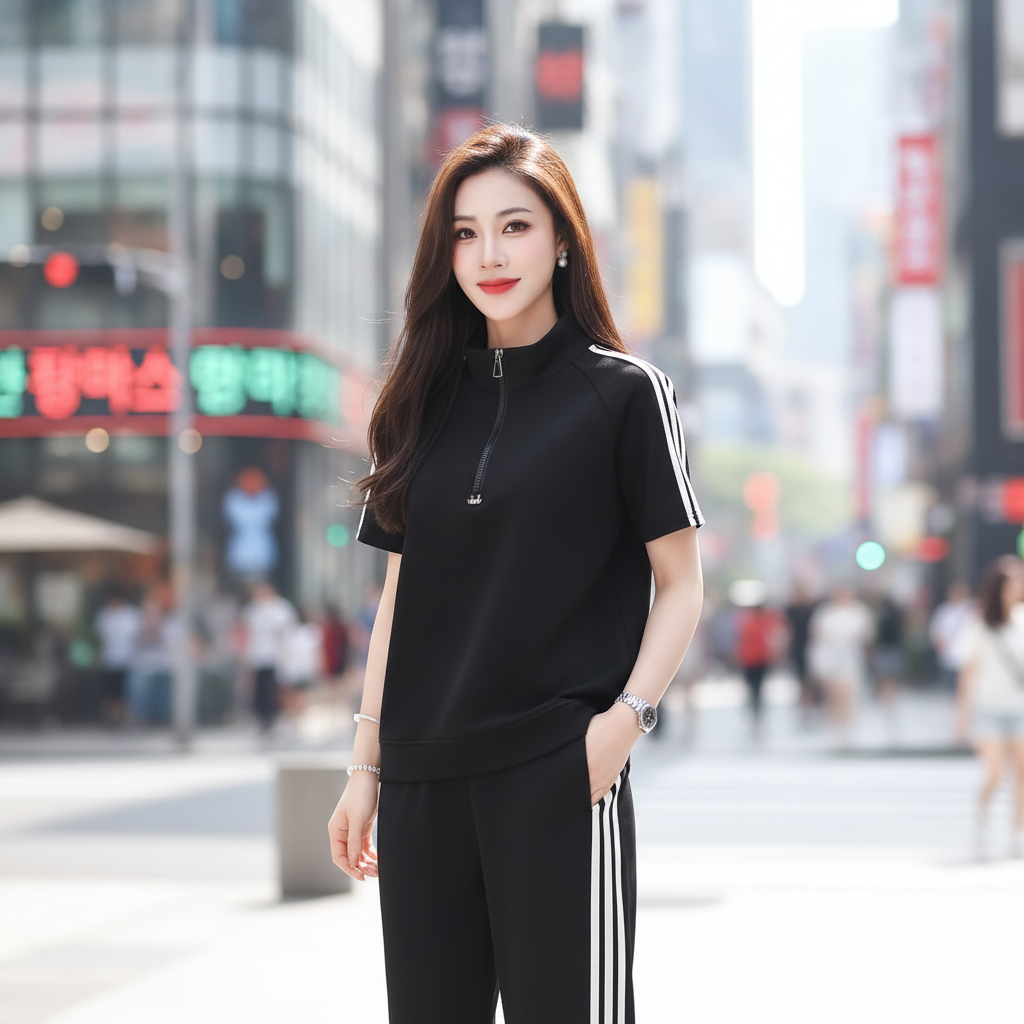 Stylish striped tracksuit