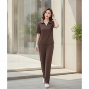 Solid-color casual set
