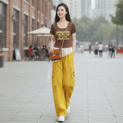 Stylish Letter-Print Matching Set