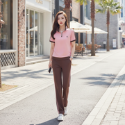 Color-block Short-Sleeve Polo Sports Set